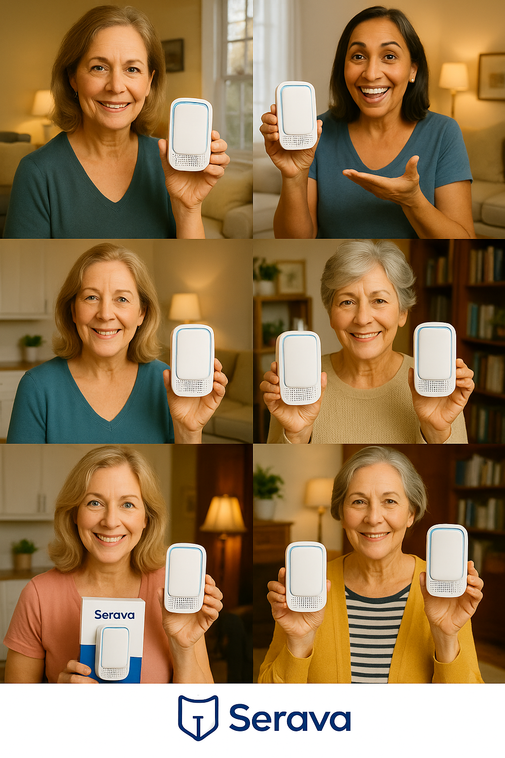 Serava customer testimonials collage