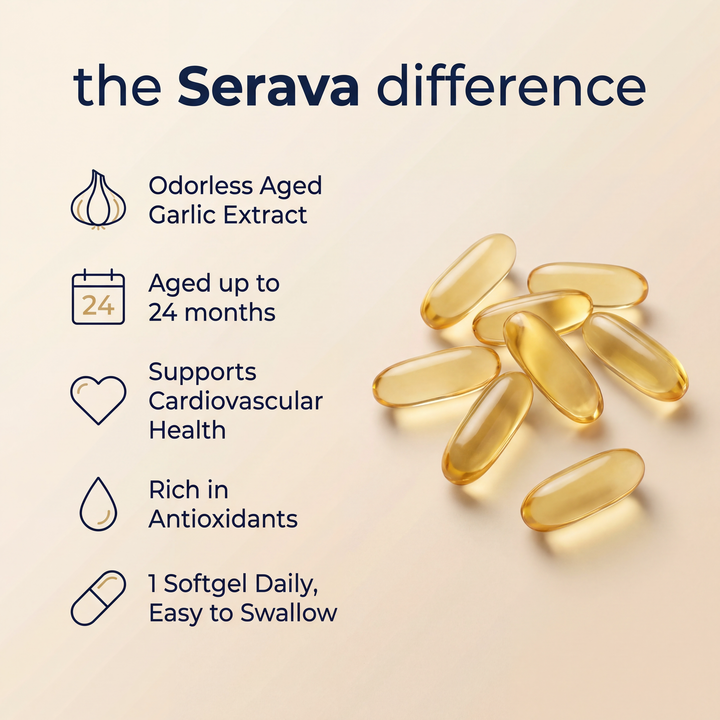 Serava™ Aged Garlic Extract - Clinically Studied Blood Pressure Support